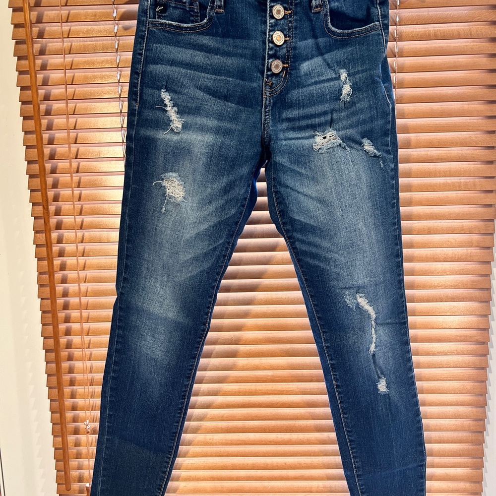 KanCan distressed dark blue skinny Jeans